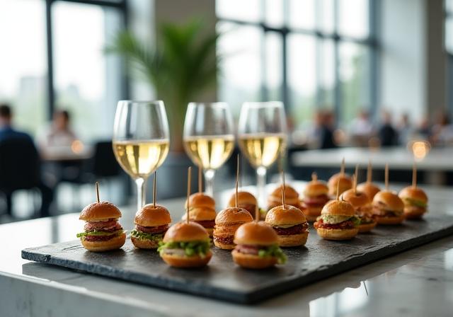 法人向けケータリングの円卓