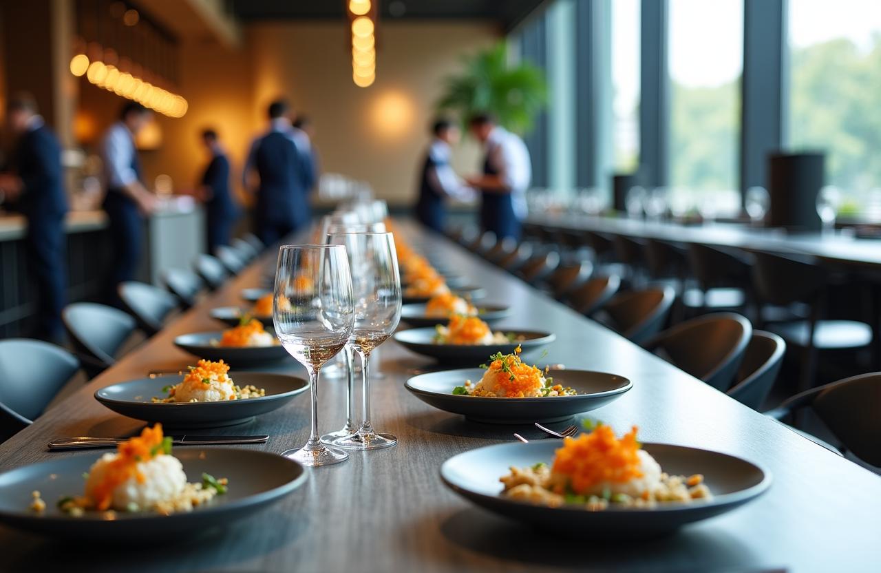 焼きたての絶品料理と洗練されたテーブルセッティング