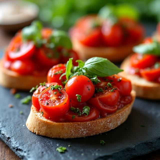 旬の食材を使用したブルスケッタ