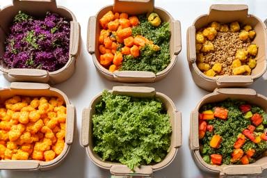 彩り豊かなヴィーガンケータリングランチ